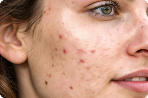 Narben (Gesicht - Wangen) - PRP (Platelet-Rich Plasma/Eigenblut)